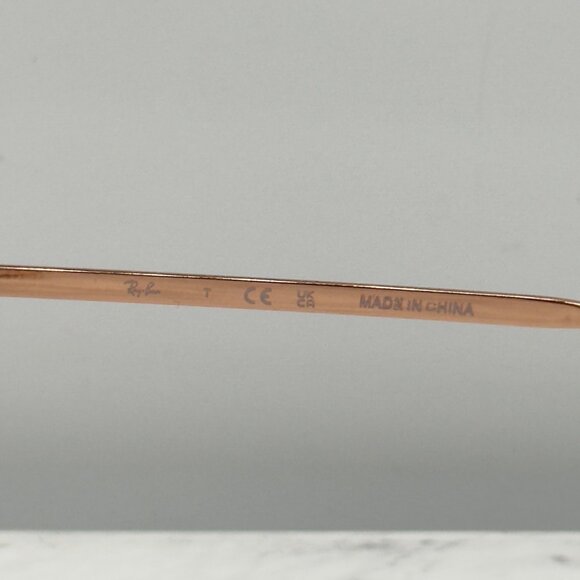 Ray Ban Eyeglasses Frames RB3694V 3094 Rose Gold Hexagonal RX 53-20-140 w/ Case - Picture 7 of 15